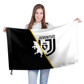 Флаг 3D с принтом JUVENTUS FOOTBALL POINT в Тюмени, 100% полиэстер | плотность ткани — 95 г/м2, размер — 67 х 109 см. Принт наносится с одной стороны | Тематика изображения на принте: cr7 | juve | juventus | ronaldo | роналдо | спорт | футбол | ювентус