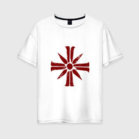 Женская футболка хлопок Oversize с принтом Врата Эдема в Тюмени, 100% хлопок | свободный крой, круглый ворот, спущенный рукав, длина до линии бедер
 | farcry 5 | врата эдема