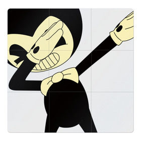 Магнитный плакат 3Х3 с принтом Bendy and the ink machine Dab в Тюмени, Полимерный материал с магнитным слоем | 9 деталей размером 9*9 см | batim | bendy | bendy and the ink machine | dab | horror | ink | machine | rap | trend