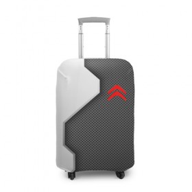 Чехол для чемодана 3D с принтом Citroen sport uniform auto в Тюмени, 86% полиэфир, 14% спандекс | двустороннее нанесение принта, прорези для ручек и колес | Тематика изображения на принте: 
