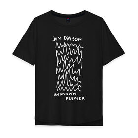 Мужская футболка хлопок Oversize с принтом Joy Division в Тюмени, 100% хлопок | свободный крой, круглый ворот, “спинка” длиннее передней части | ian curtis | joy division | rock | unknown pleasures | иэн кёртис | рок