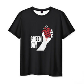Мужская футболка 3D с принтом Green Day в Тюмени, 100% полиэфир | прямой крой, круглый вырез горловины, длина до линии бедер | american idiot