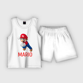 Детская пижама с шортами хлопок с принтом Марио и Луиджи в Тюмени,  |  | luigi | mario | луиджи | марио | нинтендо
