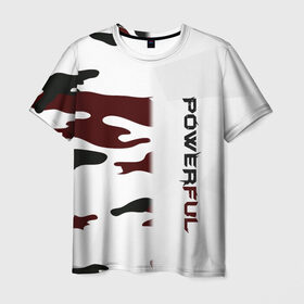 Мужская футболка 3D с принтом POWERFUL BLACK RED POINT в Тюмени, 100% полиэфир | прямой крой, круглый вырез горловины, длина до линии бедер | abstract | geometry | powerful | texture | абстракция | веский | геометрия | камуфляж | крепкий | мощный | сильный | текстура | убедительный