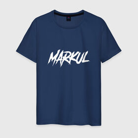 Мужская футболка хлопок с принтом Markul, Маркул в Тюмени, 100% хлопок | прямой крой, круглый вырез горловины, длина до линии бедер, слегка спущенное плечо. | markul | маркул