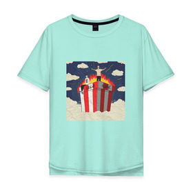 Мужская футболка хлопок Oversize с принтом Markul в Тюмени, 100% хлопок | свободный крой, круглый ворот, “спинка” длиннее передней части | markul | маркул