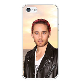 Чехол для iPhone 5/5S матовый с принтом Jared Leto в Тюмени, Силикон | Область печати: задняя сторона чехла, без боковых панелей | 30 seconds to mars | 30 секунд до марса | jared leto | джаред лето