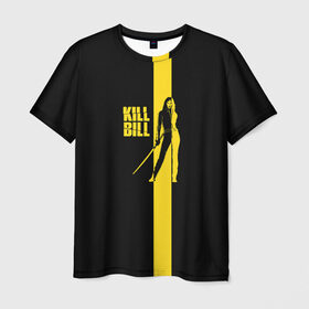 Мужская футболка 3D с принтом Kill Bill в Тюмени, 100% полиэфир | прямой крой, круглый вырез горловины, длина до линии бедер | Тематика изображения на принте: тарантино | ума турман