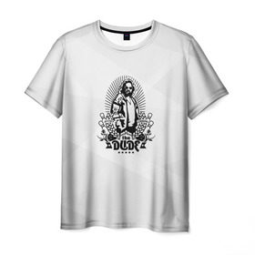 Мужская футболка 3D с принтом The Dude в Тюмени, 100% полиэфир | прямой крой, круглый вырез горловины, длина до линии бедер | the big lebowski | большой лебовски | дюдя