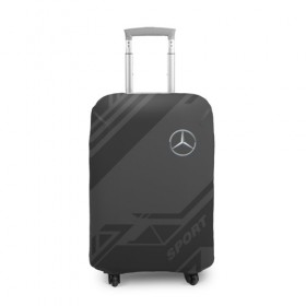Чехол для чемодана 3D с принтом MERCEDES SPORT в Тюмени, 86% полиэфир, 14% спандекс | двустороннее нанесение принта, прорези для ручек и колес | amg | auto | mercedes | sport | авто | автомобиль | автомобильные | амг | бренд | марка | машины | мерседес | спорт