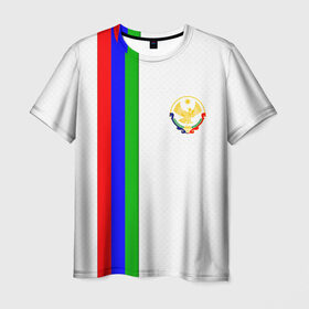 Мужская футболка 3D с принтом I love Dagestan в Тюмени, 100% полиэфир | прямой крой, круглый вырез горловины, длина до линии бедер | dagestan | дагестан