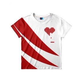 Детская футболка 3D с принтом Сердца красное в Тюмени, 100% гипоаллергенный полиэфир | прямой крой, круглый вырез горловины, длина до линии бедер, чуть спущенное плечо, ткань немного тянется | abstract | geometry | geometry stripes | heart | texture | абстракция | геометрические полосы | геометрическое сердце | геометрия | любовь | сердечко | сердца | сердце | текстура