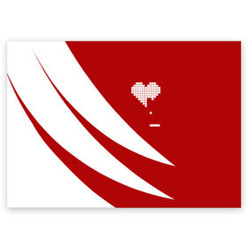 Поздравительная открытка с принтом ГЕОМЕТРИЧЕСКОЕ СЕРДЦЕ. в Тюмени, 100% бумага | плотность бумаги 280 г/м2, матовая, на обратной стороне линовка и место для марки
 | abstract | geometry | geometry stripes | heart | texture | абстракция | геометрические полосы | геометрическое сердце | геометрия | любовь | сердечко | сердца | сердце | текстура