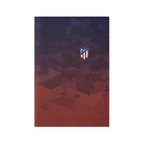 Обложка для паспорта матовая кожа с принтом ATLETICO MADRID в Тюмени, натуральная матовая кожа | размер 19,3 х 13,7 см; прозрачные пластиковые крепления | атлетико мадрид | полигоны | эмблема