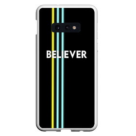 Чехол для Samsung S10E с принтом Believer Imagine Dragons в Тюмени, Силикон | Область печати: задняя сторона чехла, без боковых панелей | Тематика изображения на принте: рок