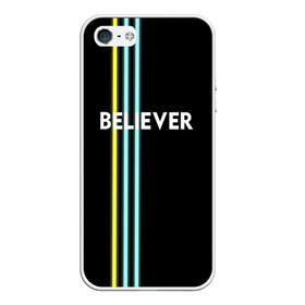 Чехол для iPhone 5/5S матовый с принтом Believer Imagine Dragons в Тюмени, Силикон | Область печати: задняя сторона чехла, без боковых панелей | Тематика изображения на принте: рок