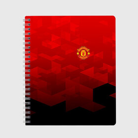 Тетрадь F C M U SPORT: в Тюмени, 100% бумага | 48 листов, плотность листов — 60 г/м2, плотность картонной обложки — 250 г/м2. Листы скреплены сбоку удобной пружинной спиралью. Уголки страниц и обложки скругленные. Цвет линий — светло-серый
 | Тематика изображения на принте: fc | football | football club | manchester united | sport | манчестер юнайтед | спорт | спортивные | униформа | фирменные цвета | фк | футбол | футбольный клуб