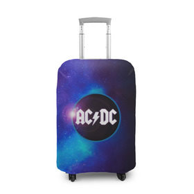 Чехол для чемодана 3D с принтом ACDC в Тюмени, 86% полиэфир, 14% спандекс | двустороннее нанесение принта, прорези для ручек и колес | ac dc | acdc | acdc ас дс | асдс | метал | молния | музыка | музыканты | певцы