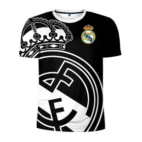 Мужская футболка 3D спортивная с принтом Real Madrid Exclusive в Тюмени, 100% полиэстер с улучшенными характеристиками | приталенный силуэт, круглая горловина, широкие плечи, сужается к линии бедра | Тематика изображения на принте: 2019 | мадрид | реал | форма | эксклюзив