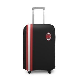 Чехол для чемодана 3D с принтом AC Milan в Тюмени, 86% полиэфир, 14% спандекс | двустороннее нанесение принта, прорези для ручек и колес | football | italia | logo | milan | sport | италия | лого | милан | спорт | фк | футбол | футбольный клуб