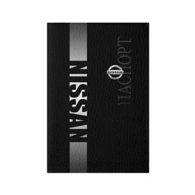 Обложка для паспорта матовая кожа с принтом NISSAN SPORT в Тюмени, натуральная матовая кожа | размер 19,3 х 13,7 см; прозрачные пластиковые крепления | Тематика изображения на принте: motor | nissan | авто | лого | машина | ниссан | тачка