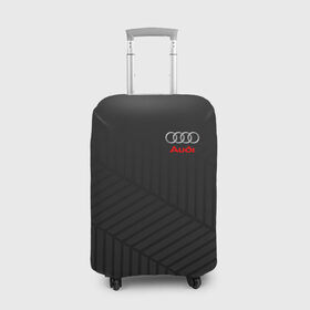 Чехол для чемодана 3D с принтом AUDI SPORT в Тюмени, 86% полиэфир, 14% спандекс | двустороннее нанесение принта, прорези для ручек и колес | audi | auto | авто | ауди | бренд | марка | машина