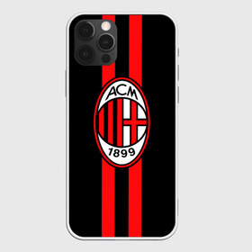 Чехол для iPhone 12 Pro Max с принтом AC Milan FC в Тюмени, Силикон |  | football | italia | logo | milan | sport | италия | лого | милан | спорт | фк | футбол | футбольный клуб