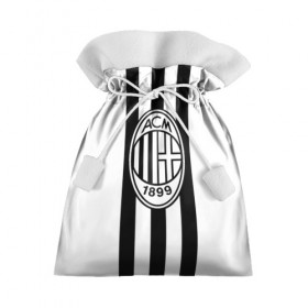 Подарочный 3D мешок с принтом FC Milan Black&White в Тюмени, 100% полиэстер | Размер: 29*39 см | 