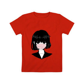 Детская футболка хлопок с принтом MIRRORS Sad Japanese Aesthetic в Тюмени, 100% хлопок | круглый вырез горловины, полуприлегающий силуэт, длина до линии бедер | 