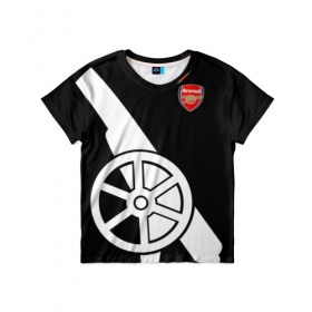 Детская футболка 3D с принтом Arsenal Exclusive в Тюмени, 100% гипоаллергенный полиэфир | прямой крой, круглый вырез горловины, длина до линии бедер, чуть спущенное плечо, ткань немного тянется | 2019 | arsenal | exclusive | арсенал | форма | эксклюзив