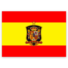 Поздравительная открытка с принтом Сборная Испании флаг в Тюмени, 100% бумага | плотность бумаги 280 г/м2, матовая, на обратной стороне линовка и место для марки
 | Тематика изображения на принте: испания | футбол