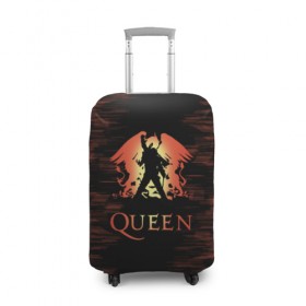 Чехол для чемодана 3D с принтом Queen в Тюмени, 86% полиэфир, 14% спандекс | двустороннее нанесение принта, прорези для ручек и колес | paul rodgers | queen | брайан мэй | джон дикон | квин | меркури | меркьюри | мэркури | роджер тейлор | рок группа | фредди | фреди