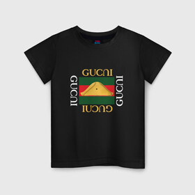 Детская футболка хлопок с принтом Гусли в Тюмени, 100% хлопок | круглый вырез горловины, полуприлегающий силуэт, длина до линии бедер | gucci | gucli | gusli | гучи | гуччи