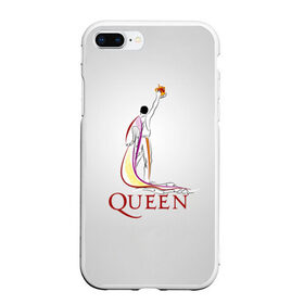 Чехол для iPhone 7Plus/8 Plus матовый с принтом Queen в Тюмени, Силикон | Область печати: задняя сторона чехла, без боковых панелей | Тематика изображения на принте: paul rodgers | queen | брайан мэй | джон дикон | квин | меркури | меркьюри | мэркури | роджер тейлор | рок группа | фредди | фреди