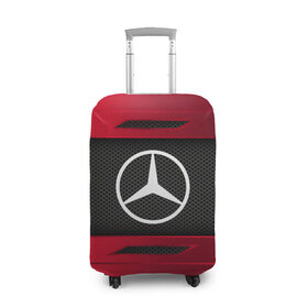 Чехол для чемодана 3D с принтом MERCEDES BENZ SPORT в Тюмени, 86% полиэфир, 14% спандекс | двустороннее нанесение принта, прорези для ручек и колес | 