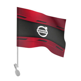 Флаг для автомобиля с принтом VOLVO SPORT в Тюмени, 100% полиэстер | Размер: 30*21 см | auto | car | volvo | автомобиль | вольво | марка