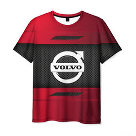 Мужская футболка 3D с принтом VOLVO SPORT в Тюмени, 100% полиэфир | прямой крой, круглый вырез горловины, длина до линии бедер | auto | car | volvo | автомобиль | вольво | марка