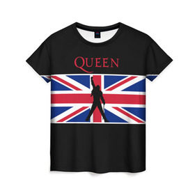 Женская футболка 3D с принтом Queen в Тюмени, 100% полиэфир ( синтетическое хлопкоподобное полотно) | прямой крой, круглый вырез горловины, длина до линии бедер | paul rodgers | queen | джон дикон | квин | меркури | меркьюри | мэркури | рок группа | тейлор | фредди | фреди