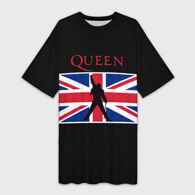 Платье-футболка 3D с принтом Queen в Тюмени,  |  | paul rodgers | queen | джон дикон | квин | меркури | меркьюри | мэркури | рок группа | тейлор | фредди | фреди