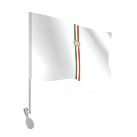 Флаг для автомобиля с принтом Чеченская республика в Тюмени, 100% полиэстер | Размер: 30*21 см | grozny | герб | грозный | патриот | северный кавказ | флага | цвета