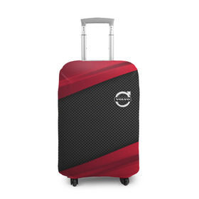 Чехол для чемодана 3D с принтом VOLVO SPORT в Тюмени, 86% полиэфир, 14% спандекс | двустороннее нанесение принта, прорези для ручек и колес | auto | car | carbon | volvo | автомобиль | вольво | машина