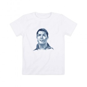 Детская футболка хлопок с принтом Cristiano в Тюмени, 100% хлопок | круглый вырез горловины, полуприлегающий силуэт, длина до линии бедер | 