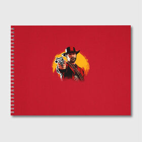Альбом для рисования с принтом Red Dead Redemption 2 в Тюмени, 100% бумага
 | матовая бумага, плотность 200 мг. | rdr | rockstar | рокстар