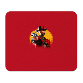 Коврик прямоугольный с принтом Red Dead Redemption 2 в Тюмени, натуральный каучук | размер 230 х 185 мм; запечатка лицевой стороны | rdr | rockstar | рокстар
