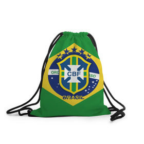 Рюкзак-мешок 3D с принтом Сборная Бразилии флаг в Тюмени, 100% полиэстер | плотность ткани — 200 г/м2, размер — 35 х 45 см; лямки — толстые шнурки, застежка на шнуровке, без карманов и подкладки | brazil | бразилия