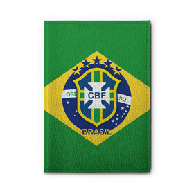 Обложка для автодокументов с принтом Сборная Бразилии флаг в Тюмени, натуральная кожа |  размер 19,9*13 см; внутри 4 больших “конверта” для документов и один маленький отдел — туда идеально встанут права | brazil | бразилия
