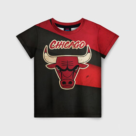 Детская футболка 3D с принтом Чикаго олд в Тюмени, 100% гипоаллергенный полиэфир | прямой крой, круглый вырез горловины, длина до линии бедер, чуть спущенное плечо, ткань немного тянется | chicago | chicago bulls | nba | баскетбол | нба | спорт | чикаго | чикаго булз