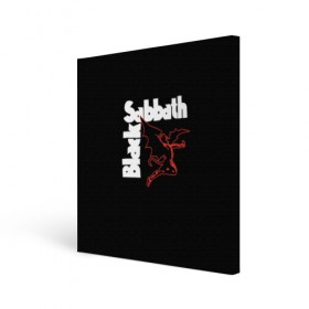 Холст квадратный с принтом BLACK SABBATH в Тюмени, 100% ПВХ |  | black sabbath | билл уорд | блэк саббат | британская рок группа | гизер батлер | группа | музыка | оззи осборн | рок | тони айомми | хеви метал