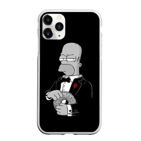 Чехол для iPhone 11 Pro Max матовый с принтом Гомер в Тюмени, Силикон |  | homer | mafia | simpson | simpsons | гомер симпсон | мафия | пончик | пончики