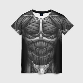 Женская футболка 3D с принтом Экзоскелет CRYSIS в Тюмени, 100% полиэфир ( синтетическое хлопкоподобное полотно) | прямой крой, круглый вырез горловины, длина до линии бедер | crysis |   робот | бионический | бронь | броня | доспехи | костюм | крайсис | экзоскелет